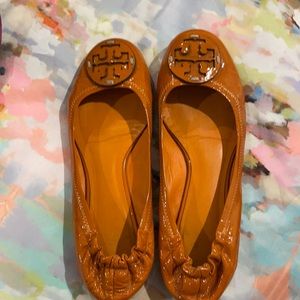 Orange Tory Burch Flats Size 8